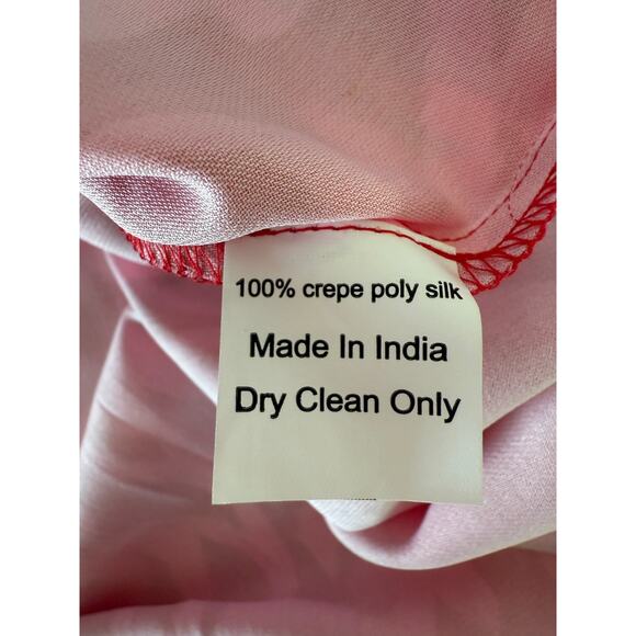 Sheridan French Ruby Azaleas Natalie 100% Poly Silk Pink Blouse Size XS - Picture 14 of 15